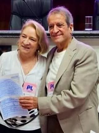 Lair Moura com Valdemar Costa Neto